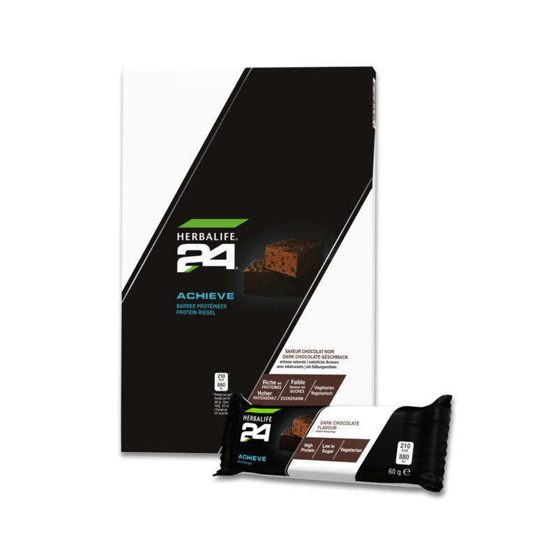 Bild 1 von H24 Achieve Protein Riegel  / (Geschmacksrichtung) Dark Chocolate, 6 Riegel je 60 g